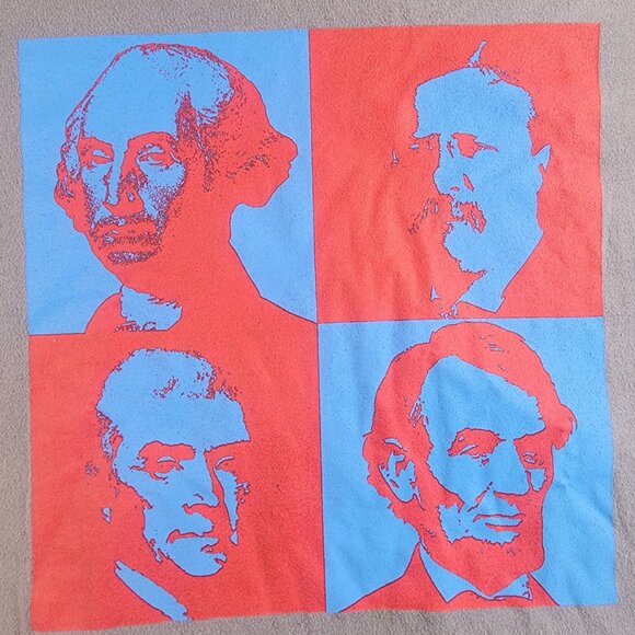 Grunt Style T-Shirt 4 Presidents Graphics Gray Cotton Mens XL Patriotic America - Picture 4 of 12